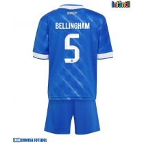 Camisa de Futebol Real Madrid Jude Bellingham #5 Equipamento Alternativo Infantil 2025-26 Manga Curta (+ Calças curtas)